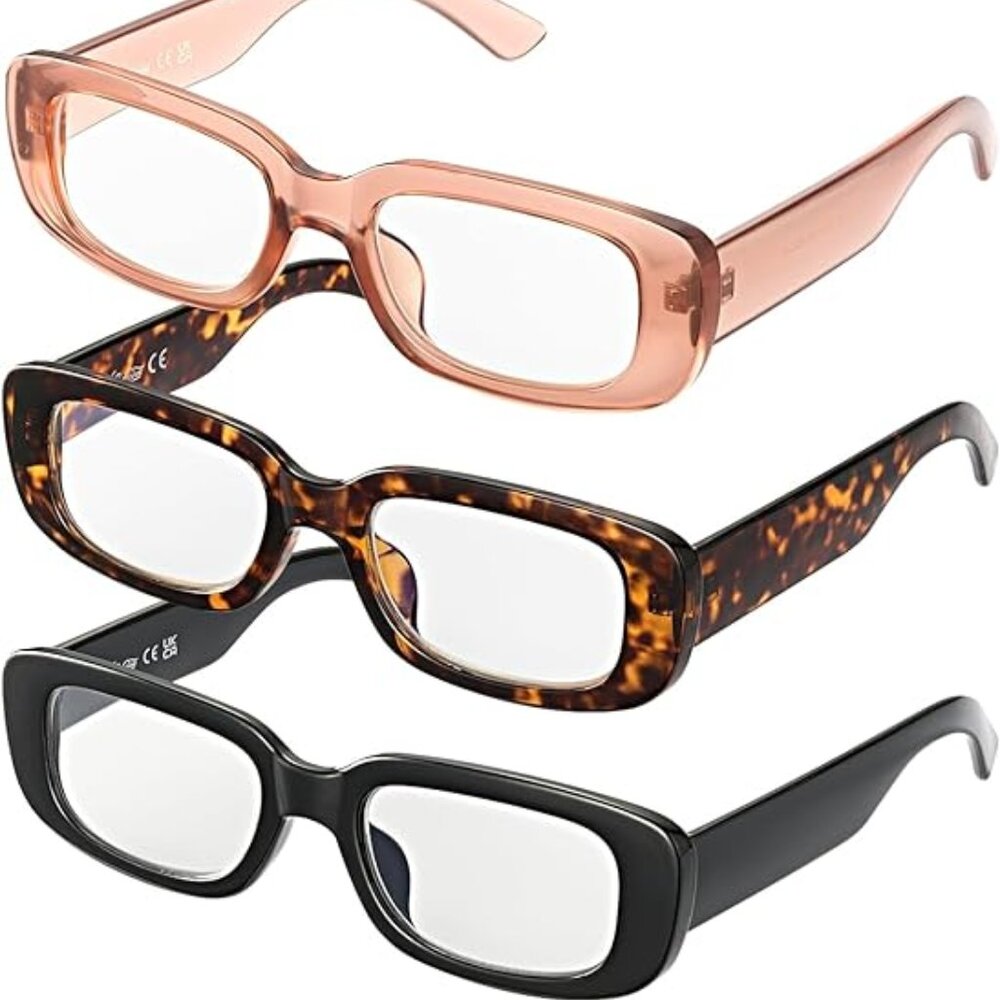 3pk Reading Glasses - Blue Light Protection Readers for Women 4.0